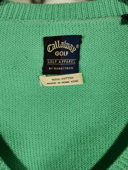 Callaway Nordstrom Golf Sweater Vest Women's XL Mint Green 100% Cotton EUC - Picture 5 of 7